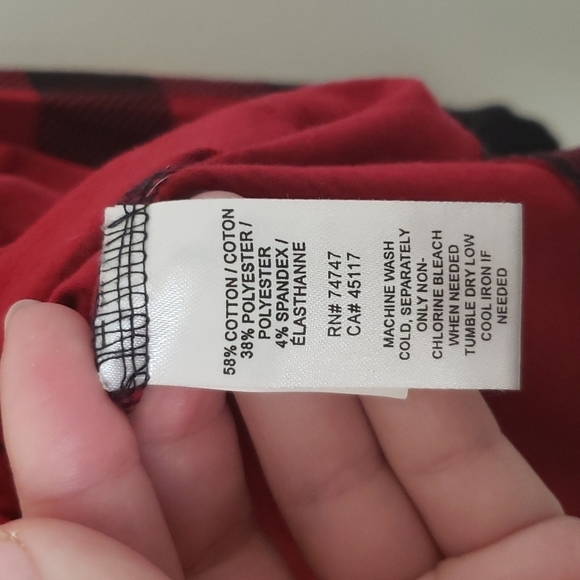 Natural reflection buffalo check Henley long sleeve shirt, women's size medium - Picture 5 of 6